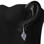 Amethyst Ethnic Style Earrings, e177